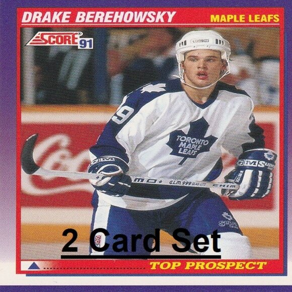 Drake Berehowsky Toronto Maple Leafs Hockey Card Collection - 2 Card Set - Picture 1 of 3